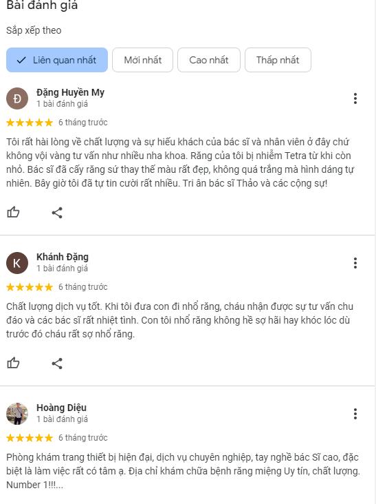 Review của Khách Hàng nha khoa Phương Hạnh