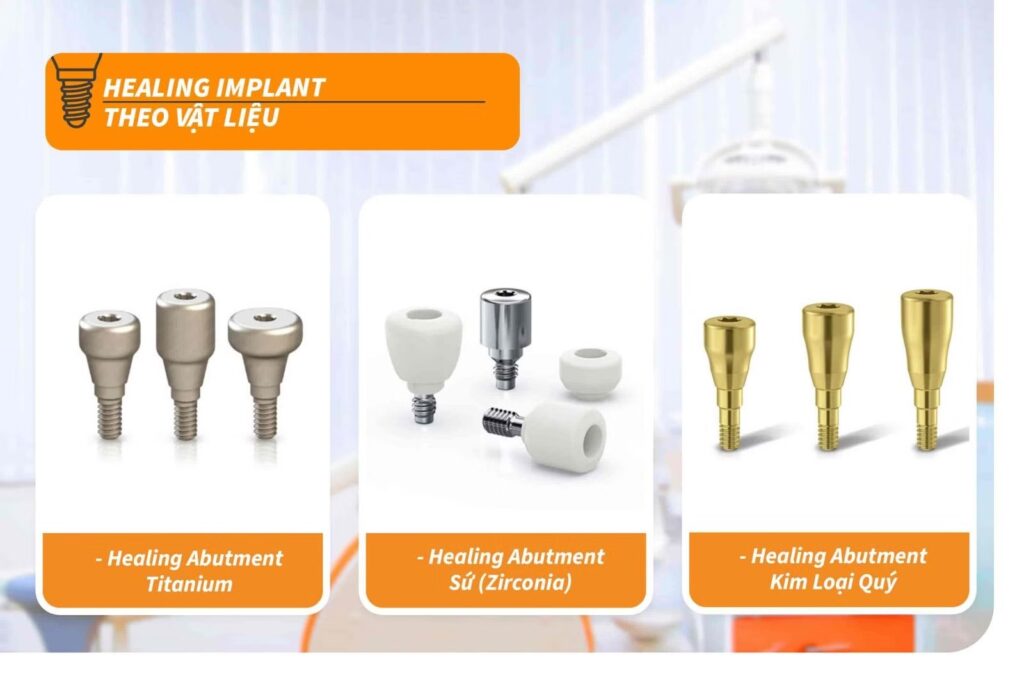 Phân loại Healing implant theo vật liệu